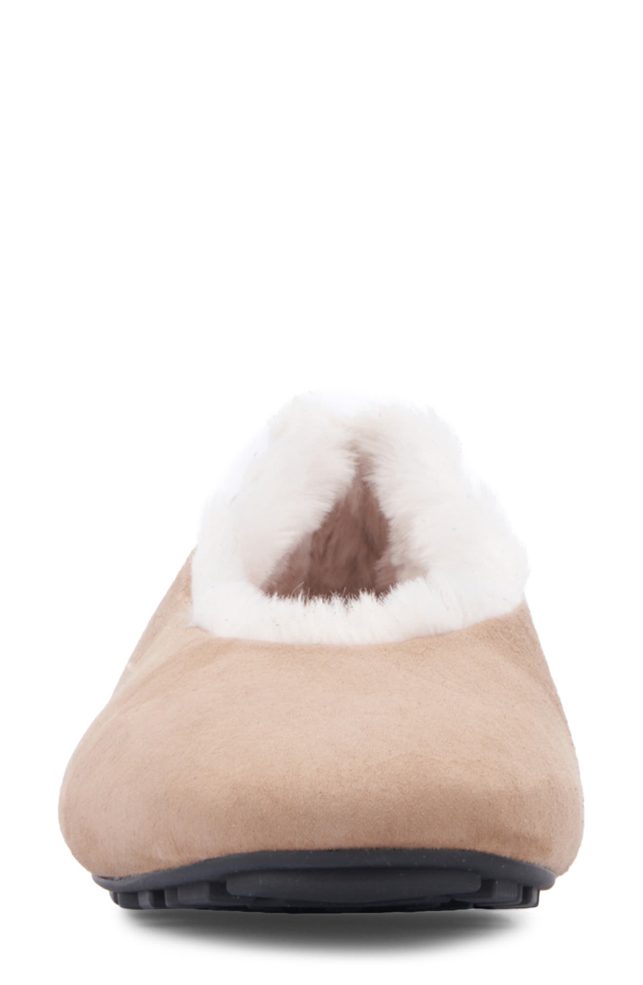 Aquatalia Qassidy Faux Fur Lined Weatherproof Flat, Alternate, color, Champagne/White