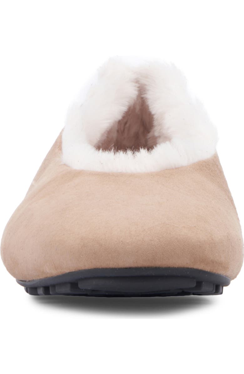 Aquatalia Qassidy Faux Fur Lined Flat, Alternate, color, Champagne/White