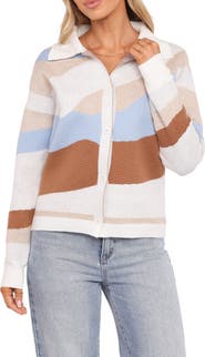 Petal & Pup Tulula Colorblock Jacquard Cardigan