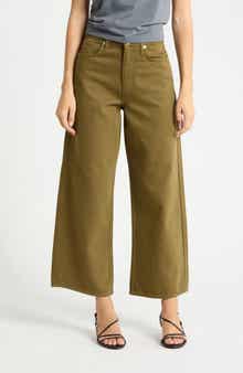 Annie High Waist Ankle Wide Leg Jeans