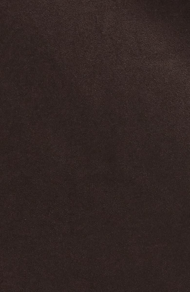 CITY BLUES Asymmetrical Hem Faux Suede Midi Skirt, Alternate, color, Coffee