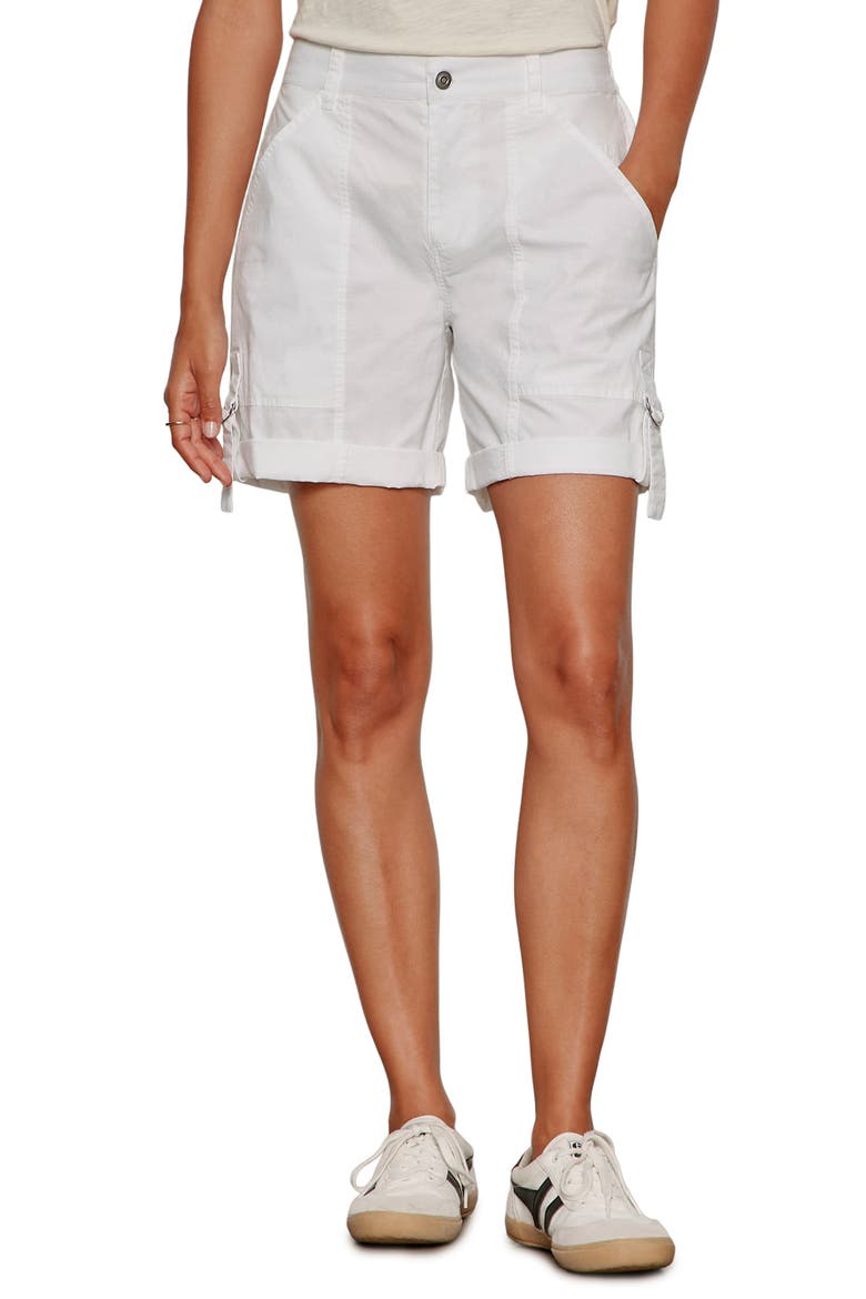 Angels Stretch Cotton Shorts, Main, color, WHITE