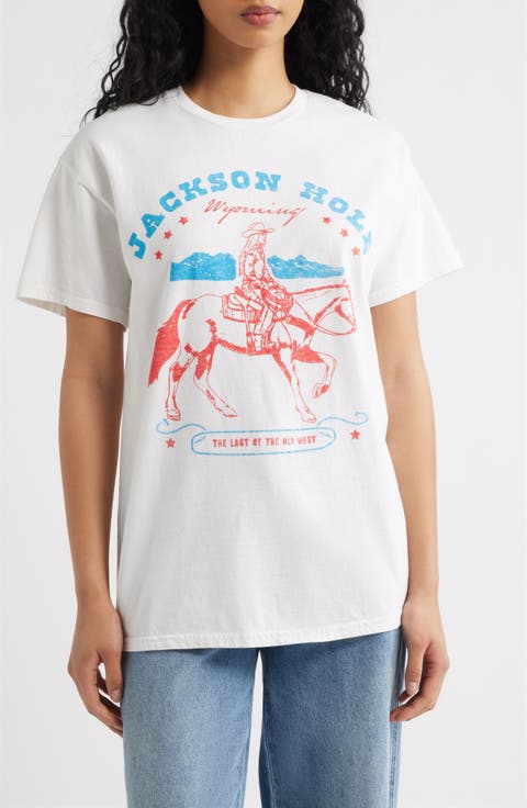 Jackson Hole Wyoming Graphic Cotton T-Shirt