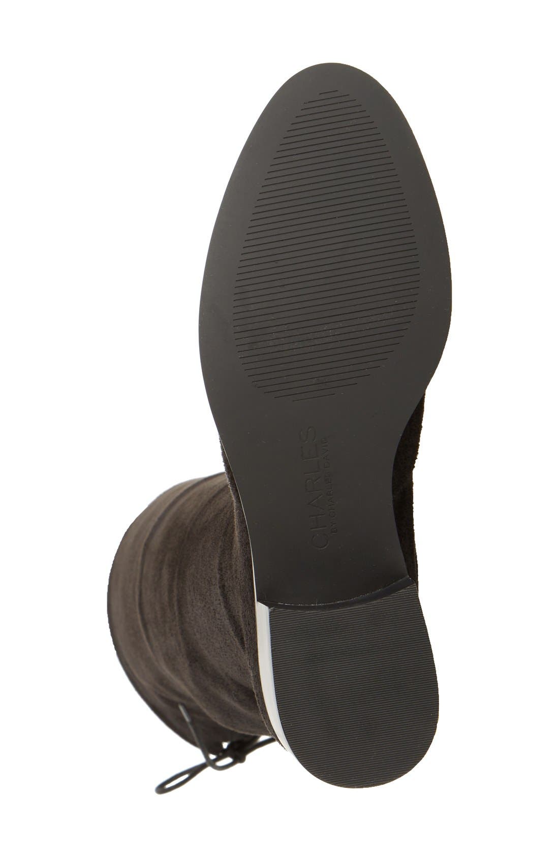 'Gunter' Over the Knee Boot, Alternate, color, BLACK FAUX SUEDE