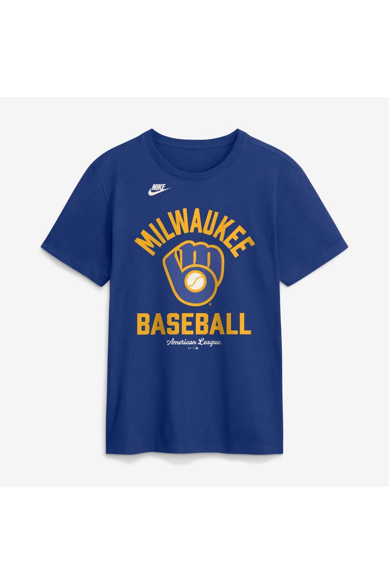Men's Nike Royal Milwaukee Brewers Cooperstown Collection T-Shirt, Alternate, color, Royal