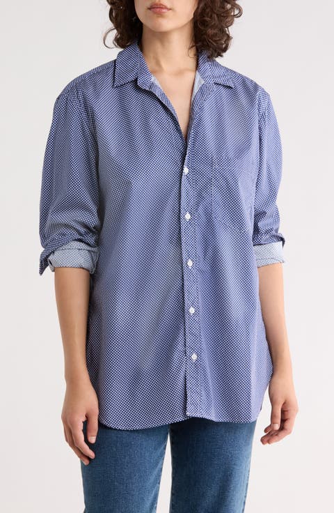 Relaxed Fit Cotton Button-Up Shirt