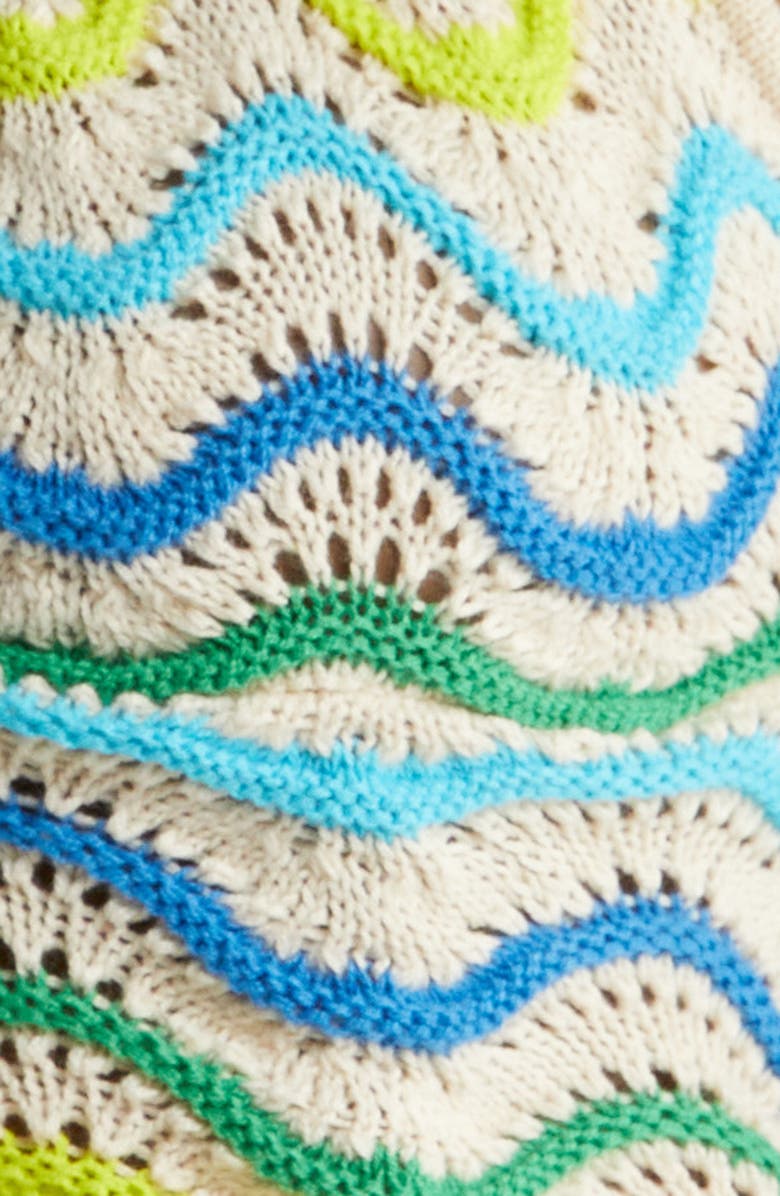 Capittana Jade Halter Crop Sweater Cover-Up Top, Alternate, color, Jade Multi