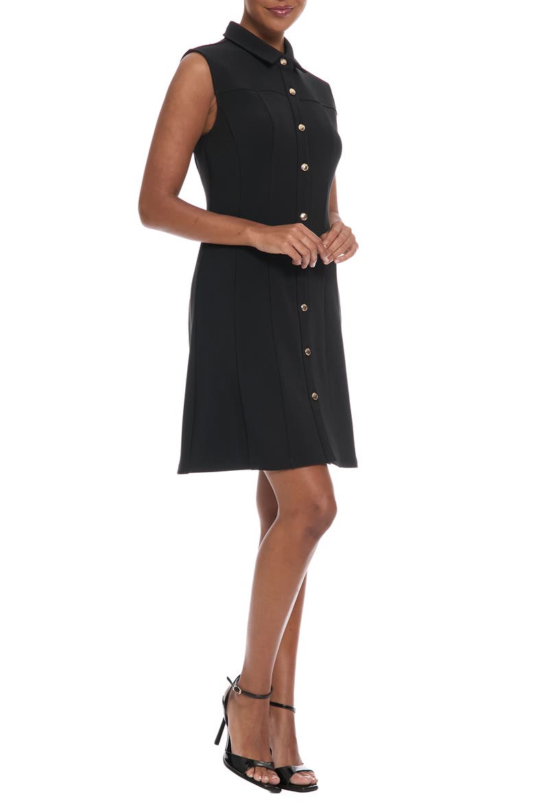Sleeveless Shirtdress, Alternate, color, BLACK
