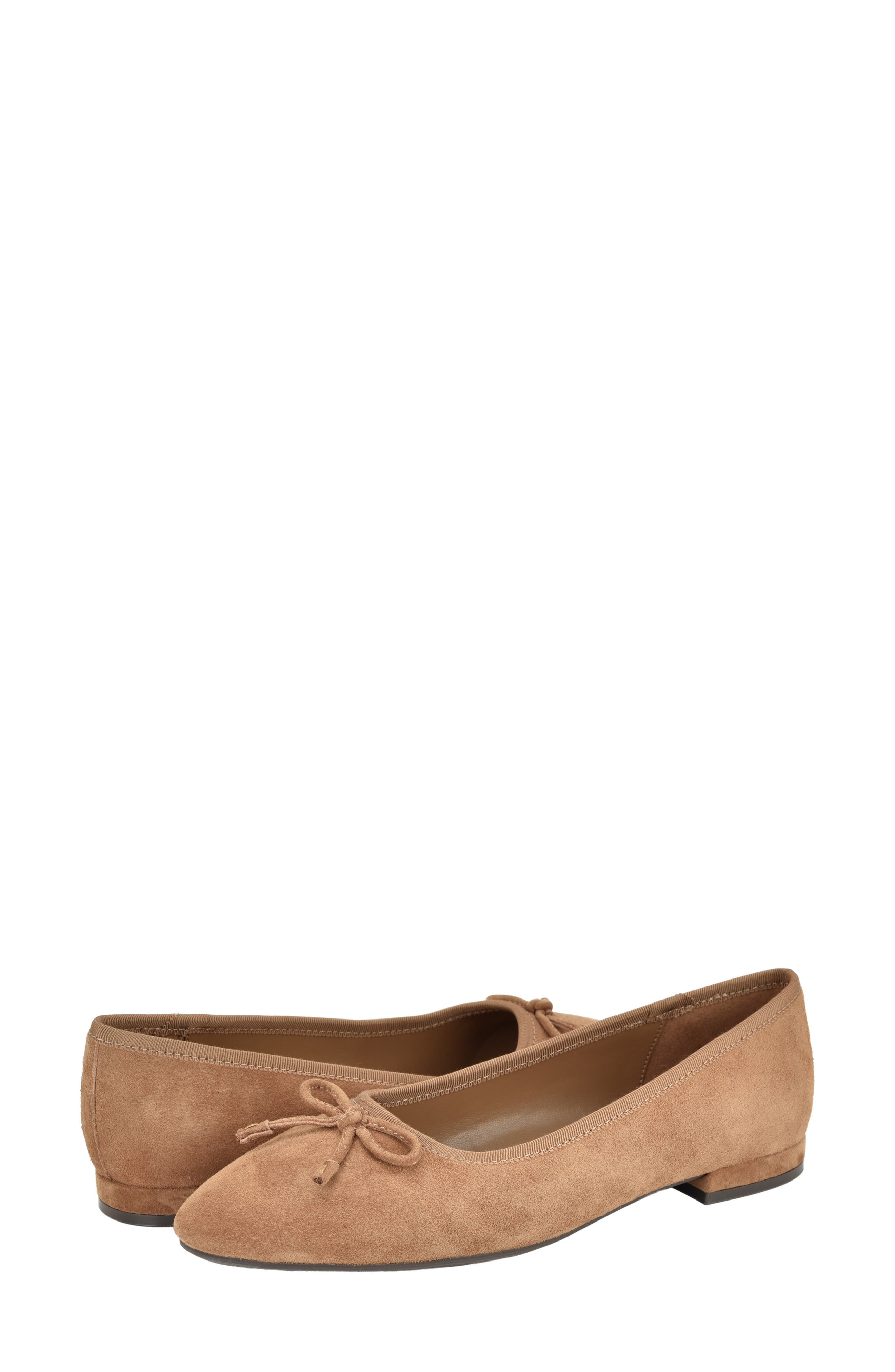 Cyrie Bow Embellished Ballet Flat, Alternate, color, MEDIUM NATURAL