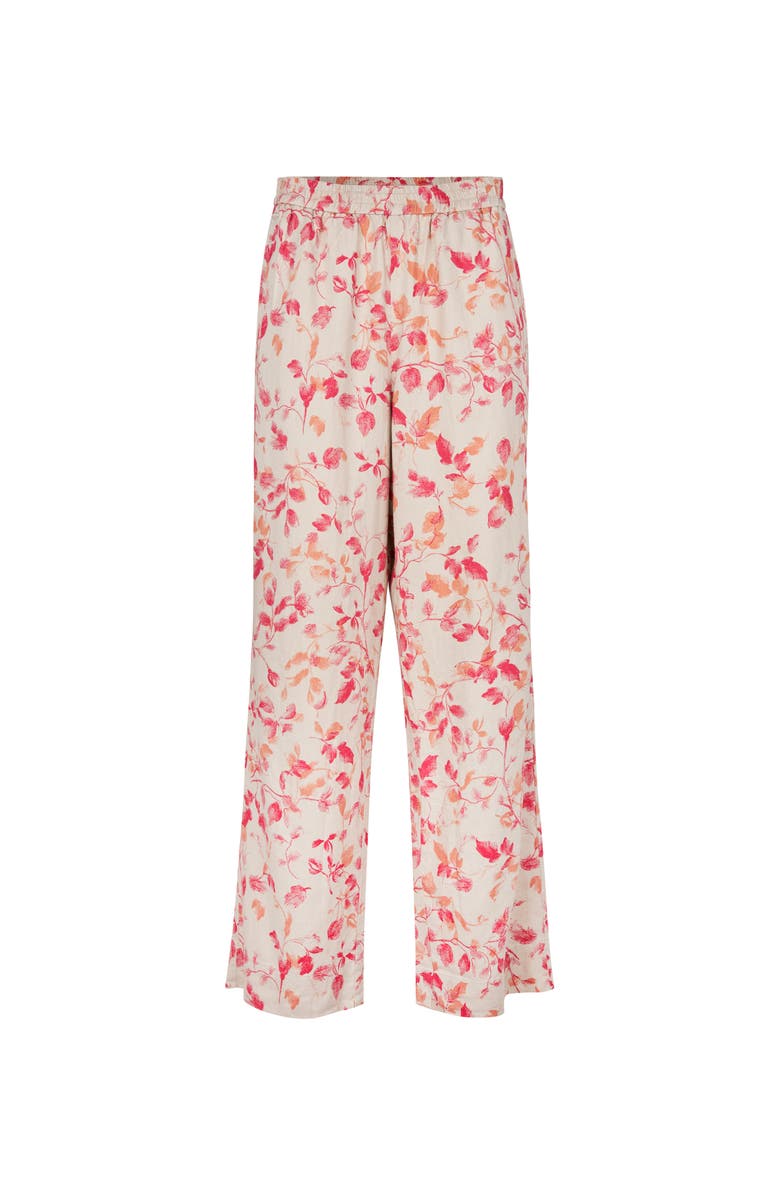 Masai Copenhagen MaPeonos Floral Printed Trousers, Alternate, color, Carmine