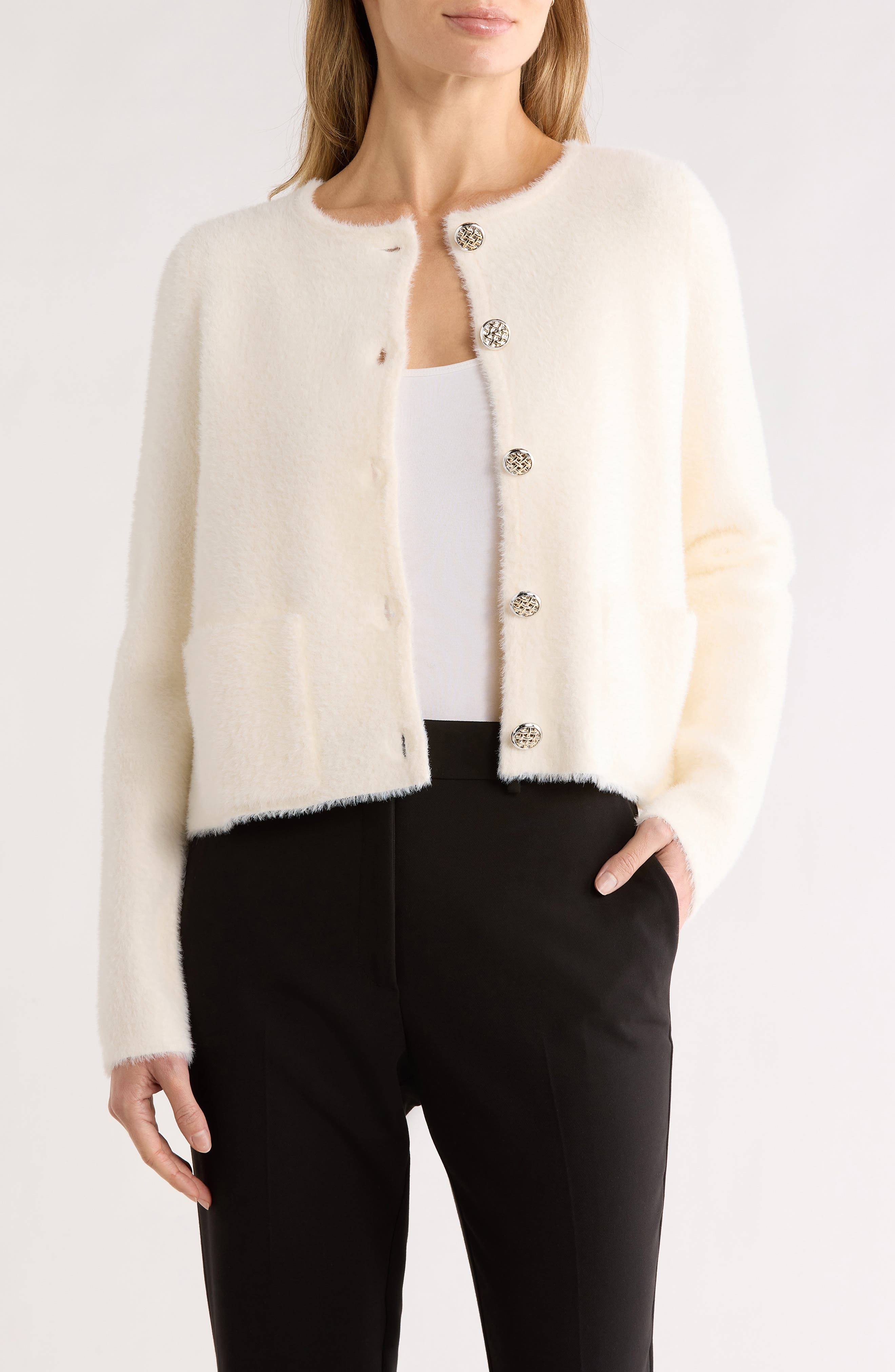 Eyelash Knit Cardigan - image 3