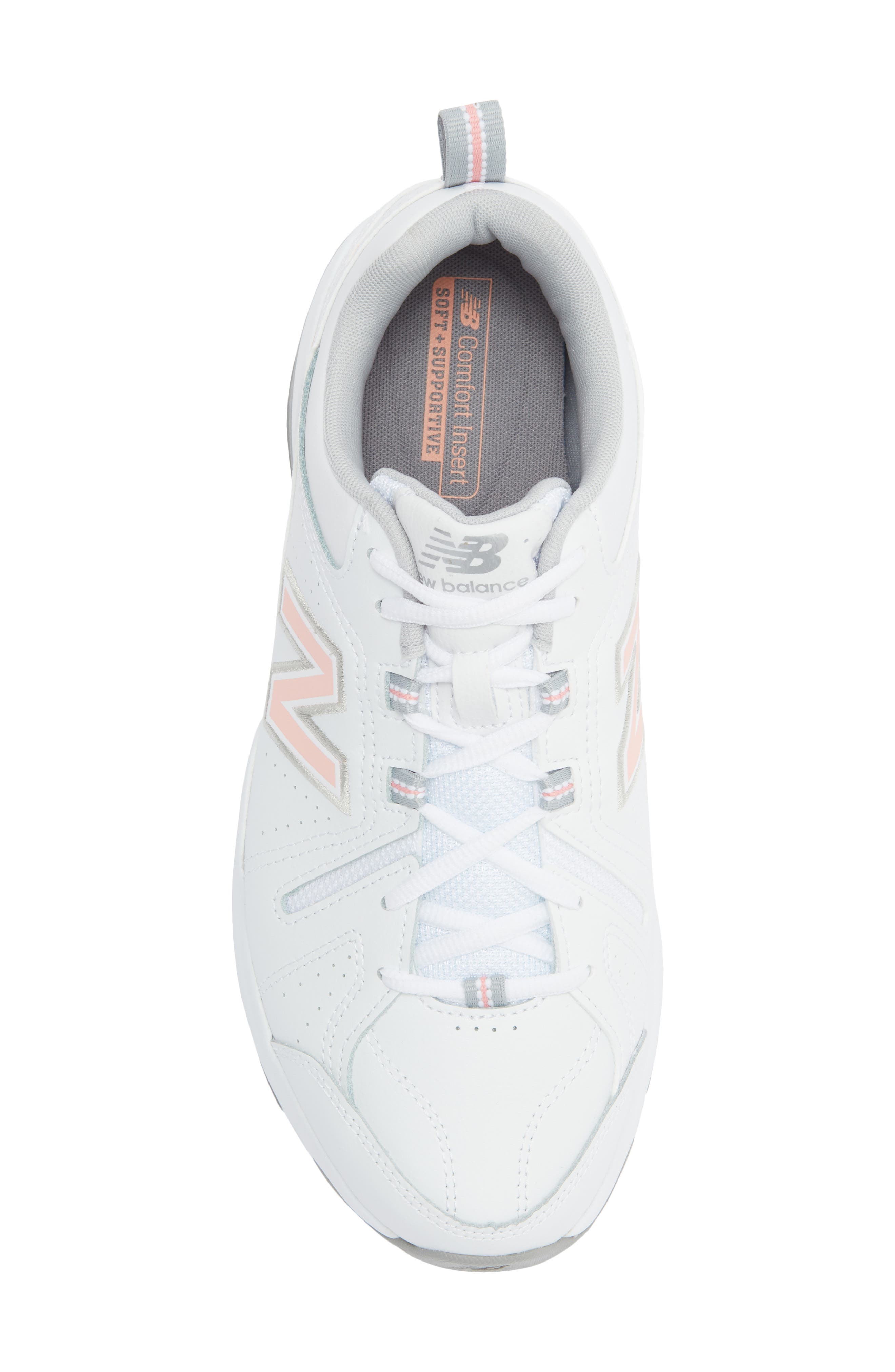 New Balance 608 V5 Training Sneaker, Alternate, color, White/Pink