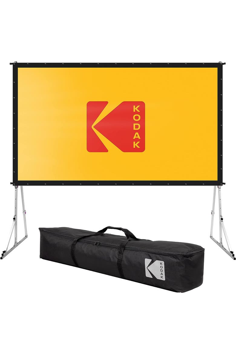 Projector Screen with Stand - Fast Fold Front Projection Screen with Tripod & Case, Main, color, Black