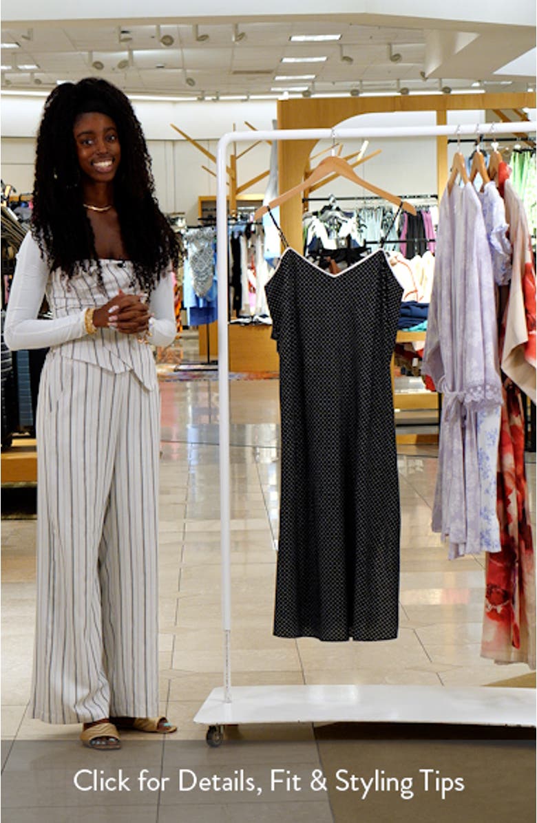 Dot Print Strappy Ballet Nightgown, sales video thumbnail