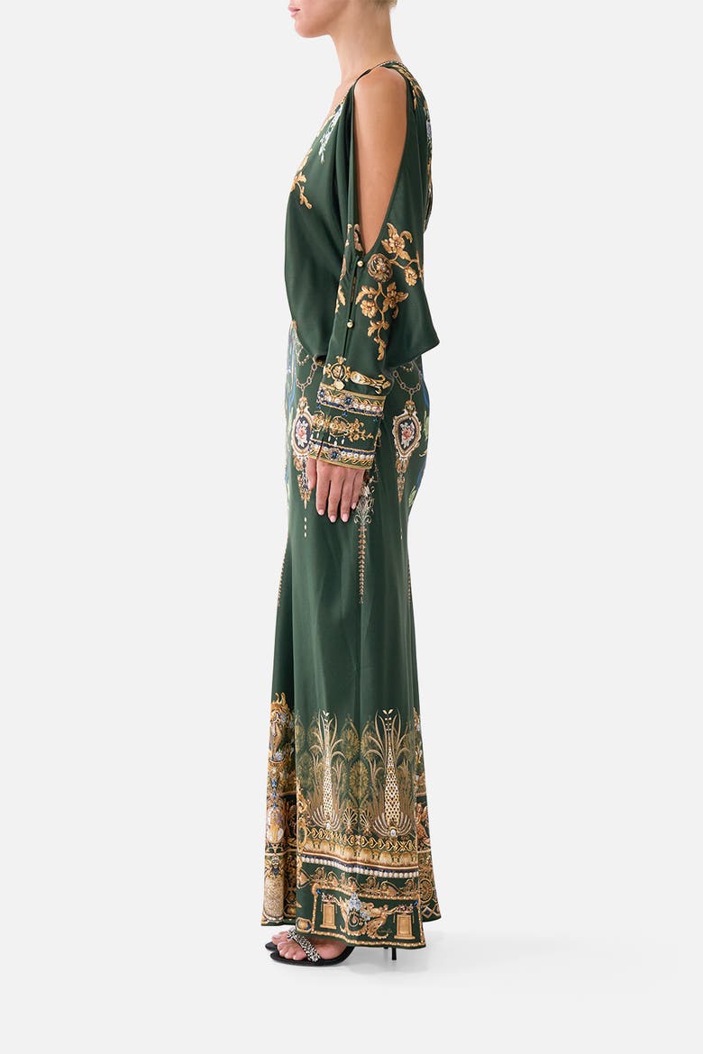 Plunge Neck Draped Shoulder Dress, Alternate, color, The Secession Sessions