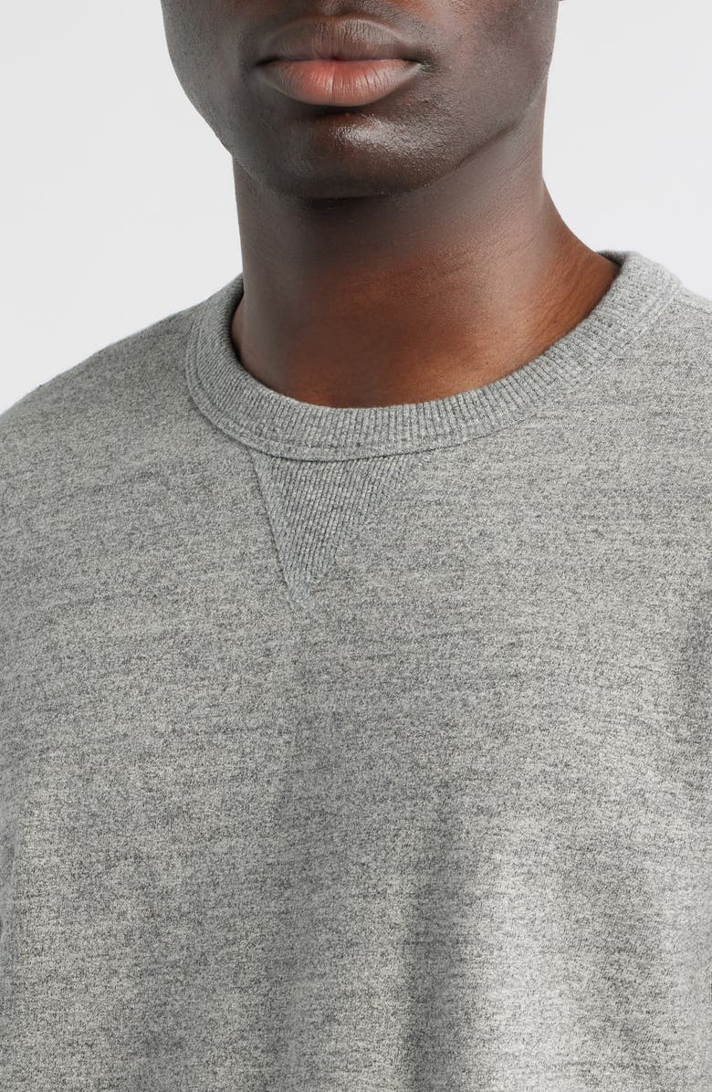 AG Blake Cotton French Terry Crewneck Sweatshirt, Alternate, color, Heather Grey