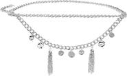 Vince Camuto Coin Charm Draped Chain Belt