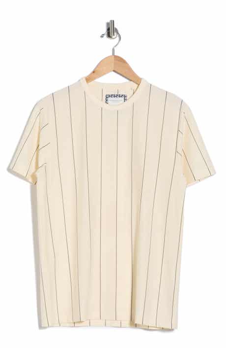 DENIM AND FLOWER Heritage Vertical Stripe Crewneck T-Shirt