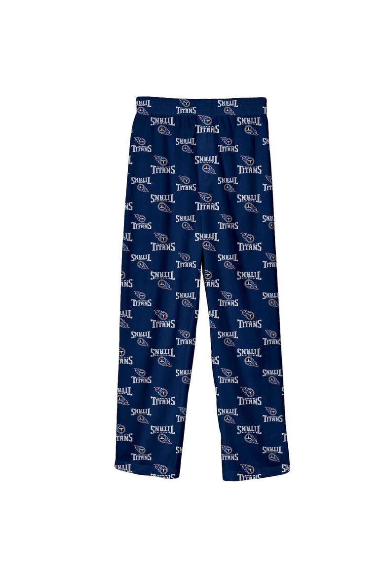Youth Navy Tennessee Titans Team-Colored Printed Pajama Pants, Main, color, Navy