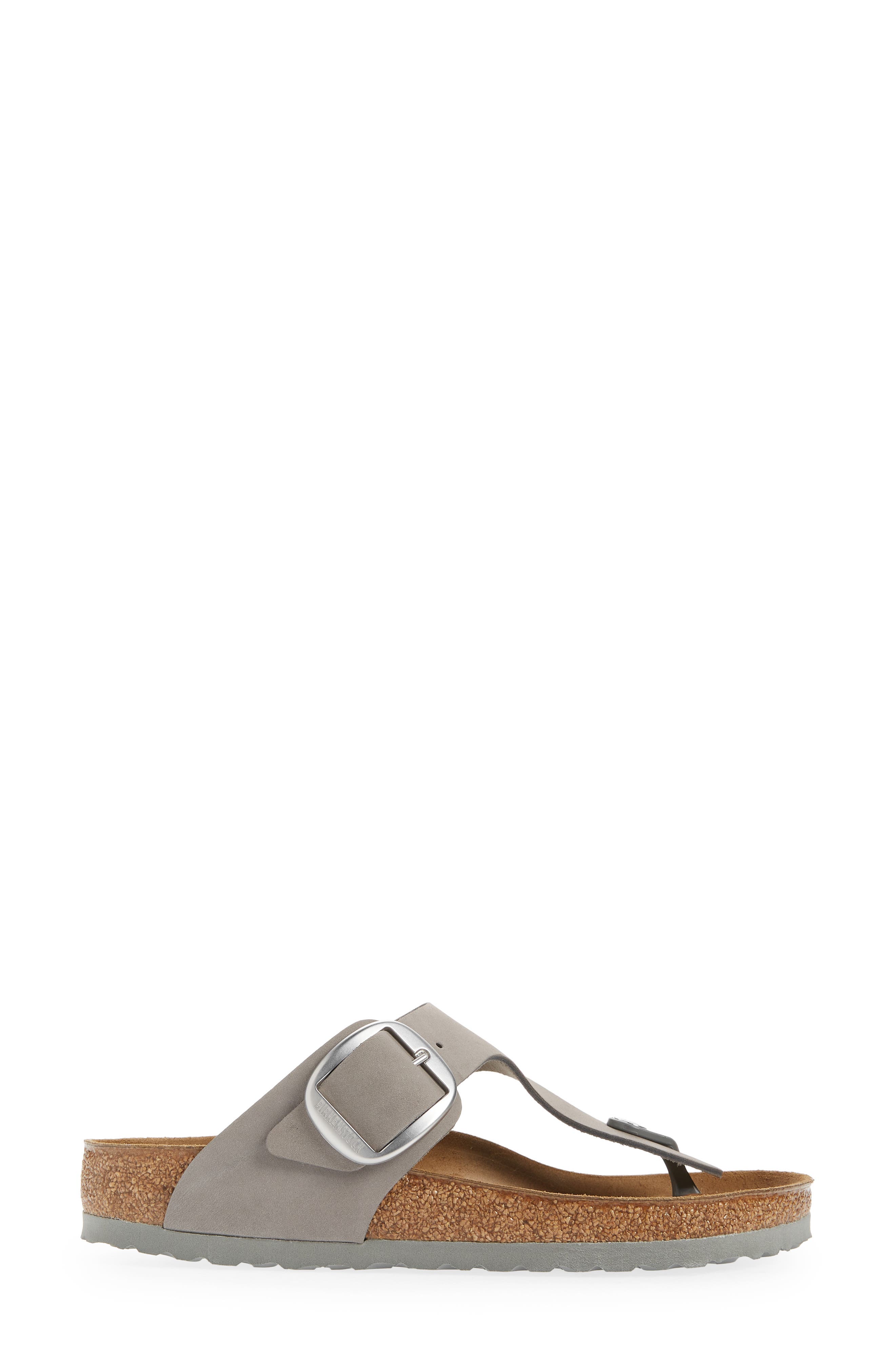 Gizeh Big Buckle Slide Sandal, Alternate, color, DOVE GRAY