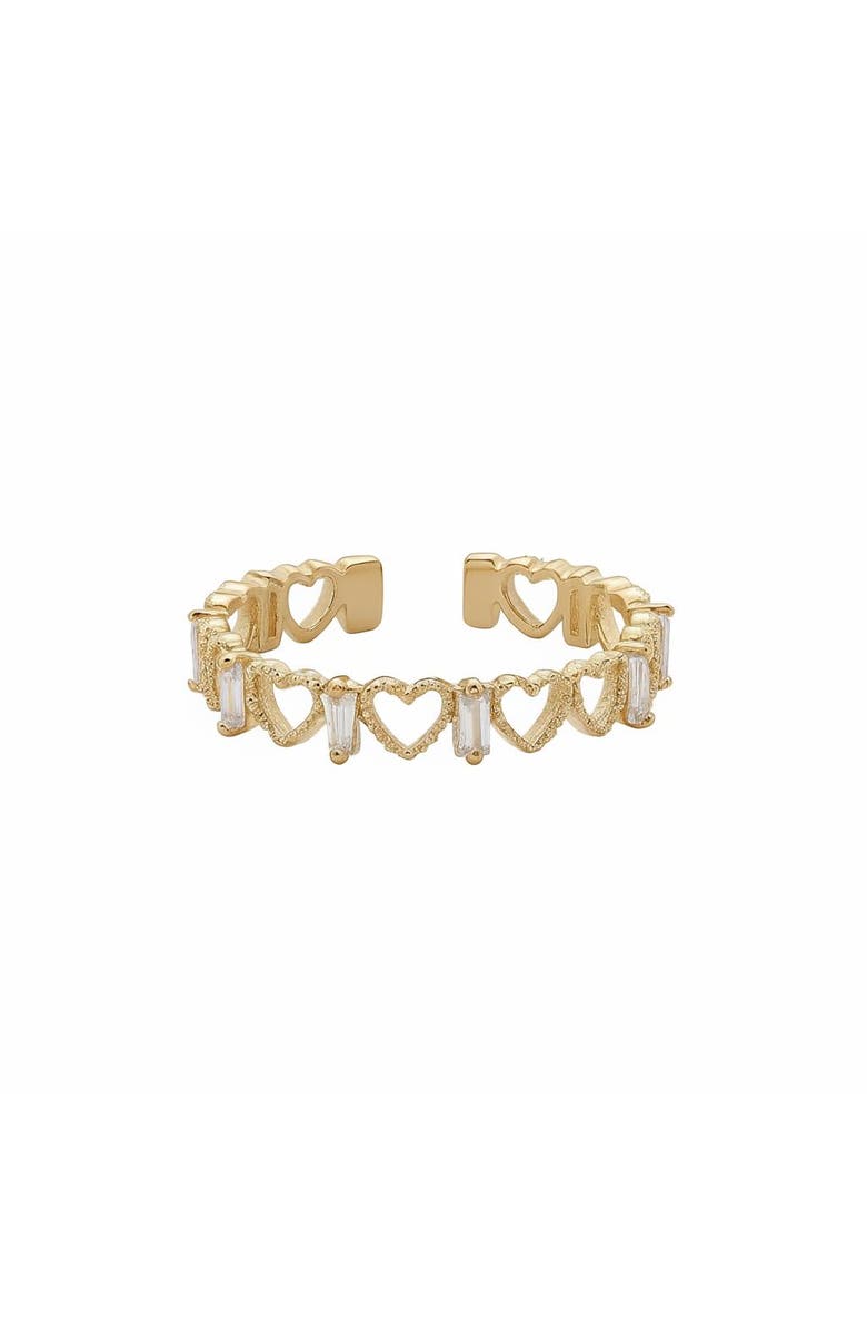 Ivy & Pearl Co. The Rosemont Heartline Ring, Main, color, Gold