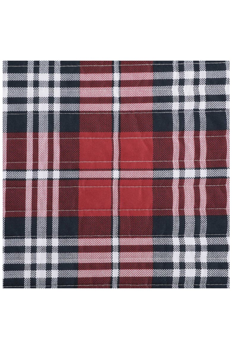 Collegiate Tartan Plaid Cotton Quilt & Shams Set, Alternate, color, WHITE/ MEDIUM RED/ NAVY BLUE
