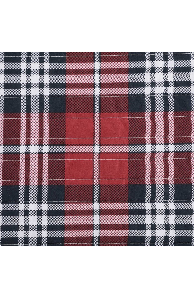 Tommy Hilfiger Collegiate Tartan Plaid Cotton Quilt & Shams Set, Alternate, color, White/ Medium Red/ Navy Blue