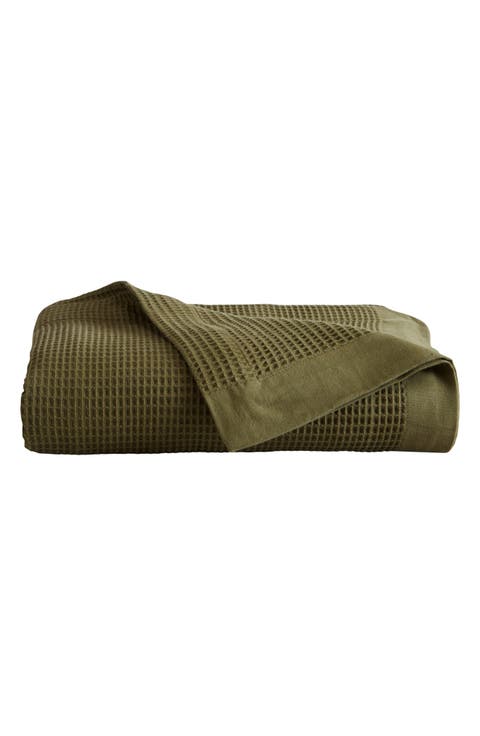 Soft Cotton All-Season Waffle Weave Throw Blanket