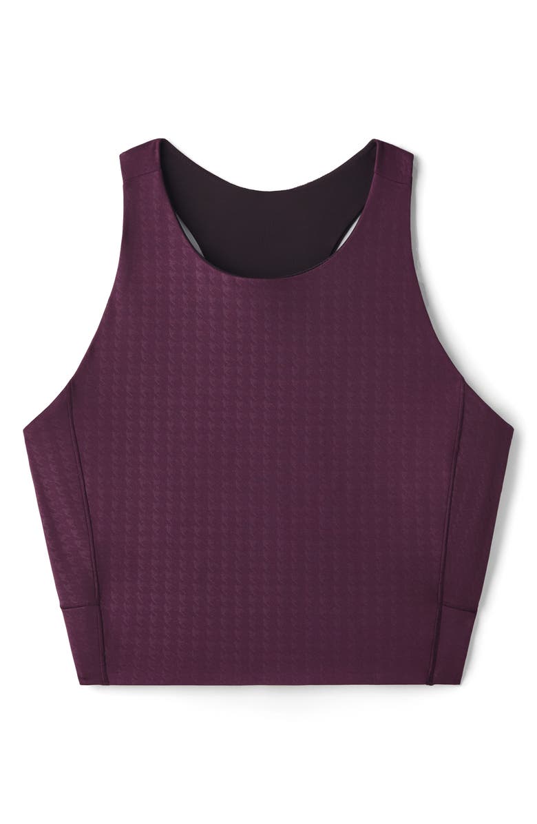 Rhone Revive Longline Sports Bra, Alternate, color, Mulberry Houndstooth