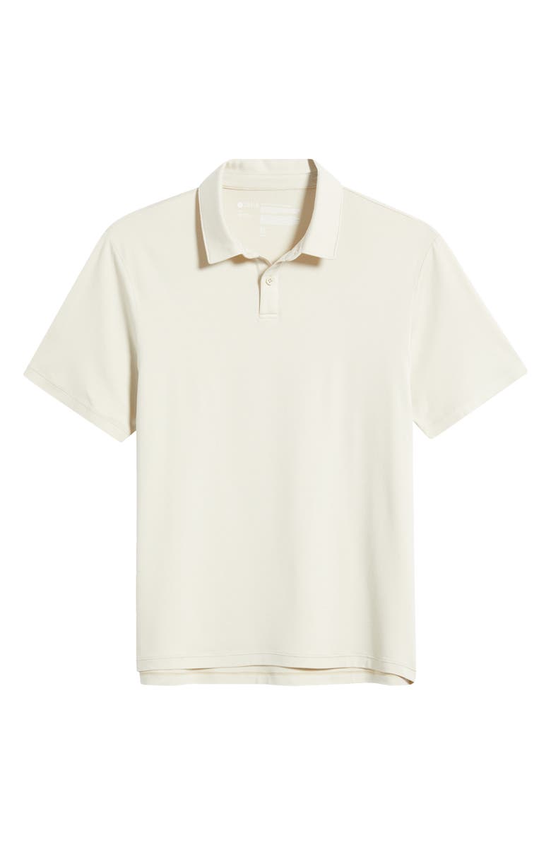 Zella Dynamic Stripe Polo, Alternate, color, Beige Birch Stripe