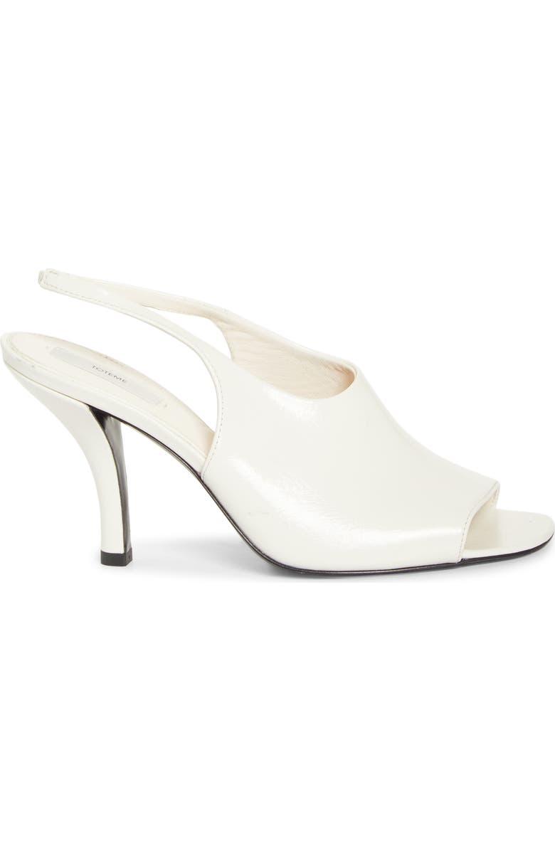 TOTEME Contoured Peep Toe Slingback Sandal, Alternate, color, White
