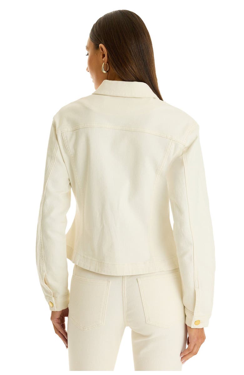 The Noli Shop Bethanie Denim Jacket, Alternate, color, Ivory