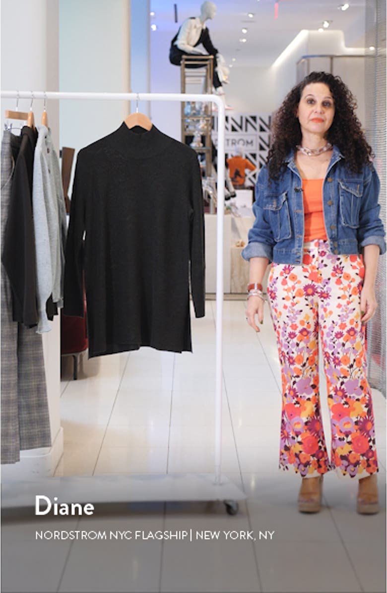 Side Slit Merino Wool Tunic Sweater, sales video thumbnail