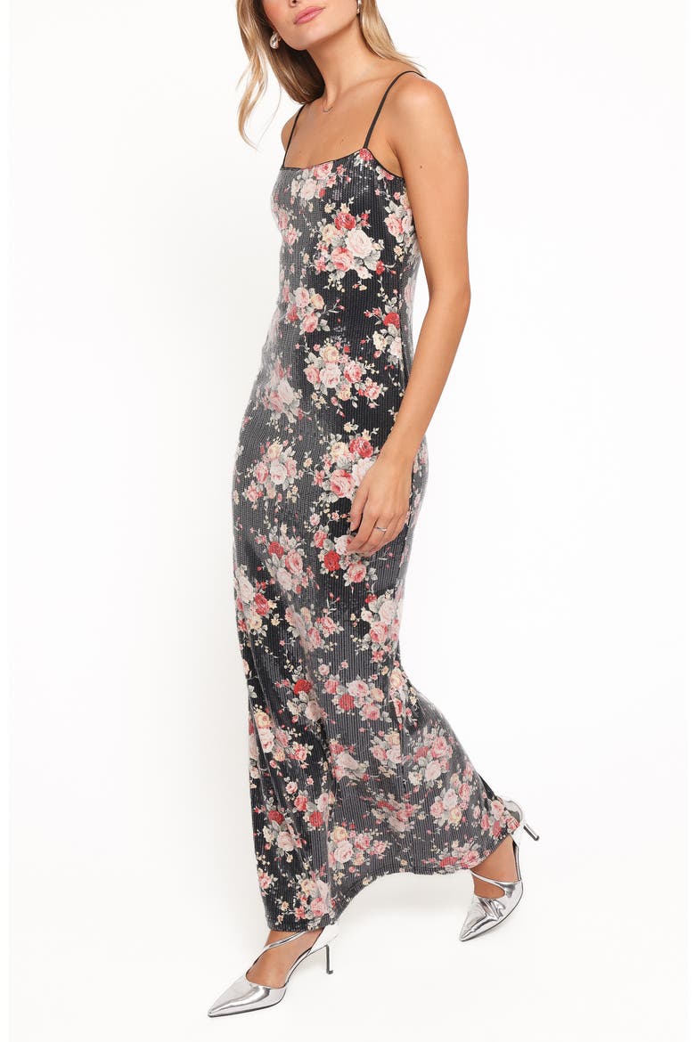 Everlee Floral Sequin Maxi Dress, Alternate, color, FLORAL SEQUIN