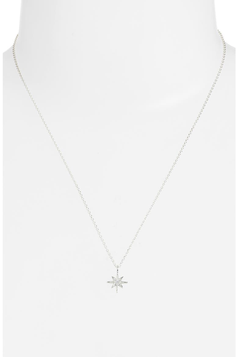 North Star Pendant Necklace, Alternate, color, SILVER