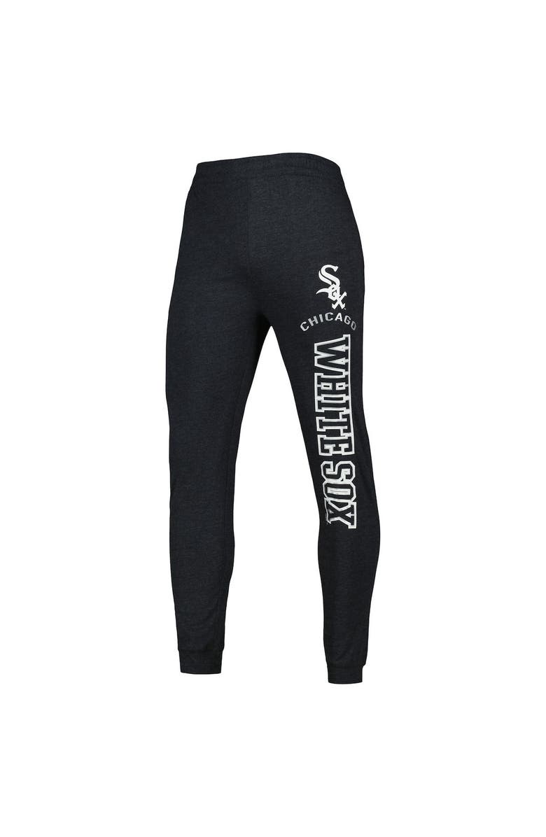 CONCEPTS SPORT Men's Concepts Sport Heather Black/Heather Charcoal Chicago White Sox Meter Pullover Hoodie & Joggers Set, Alternate, color,