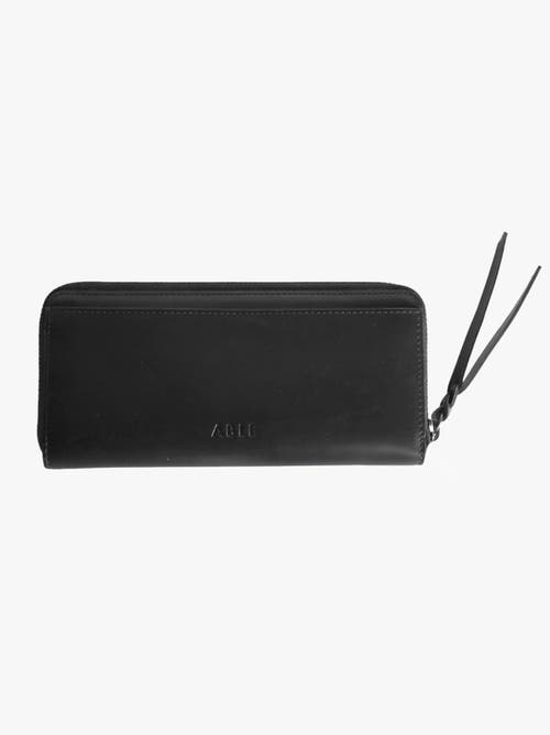 Able Helina Large Zip Around Wallet In Black