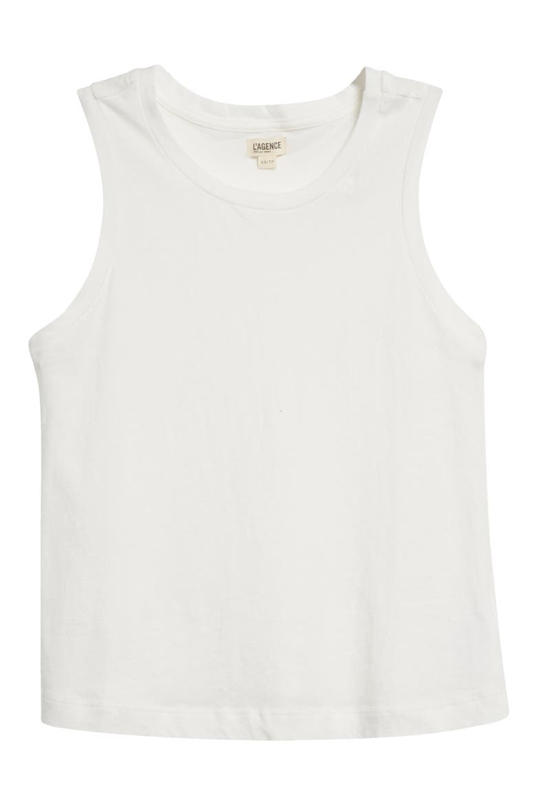 Mikaela Organic Cotton Tank, Alternate, color, WHITE