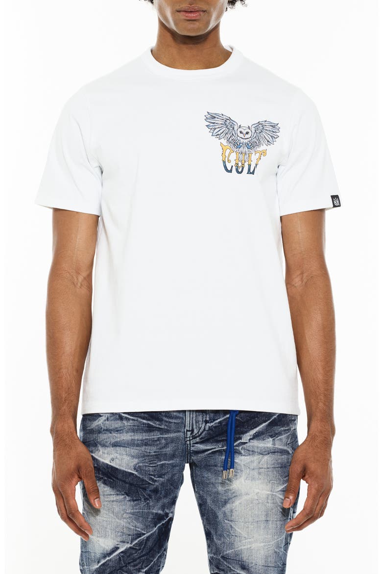 Short Sleeve Cotton Graphic T-Shirt, Main, color, WHITE