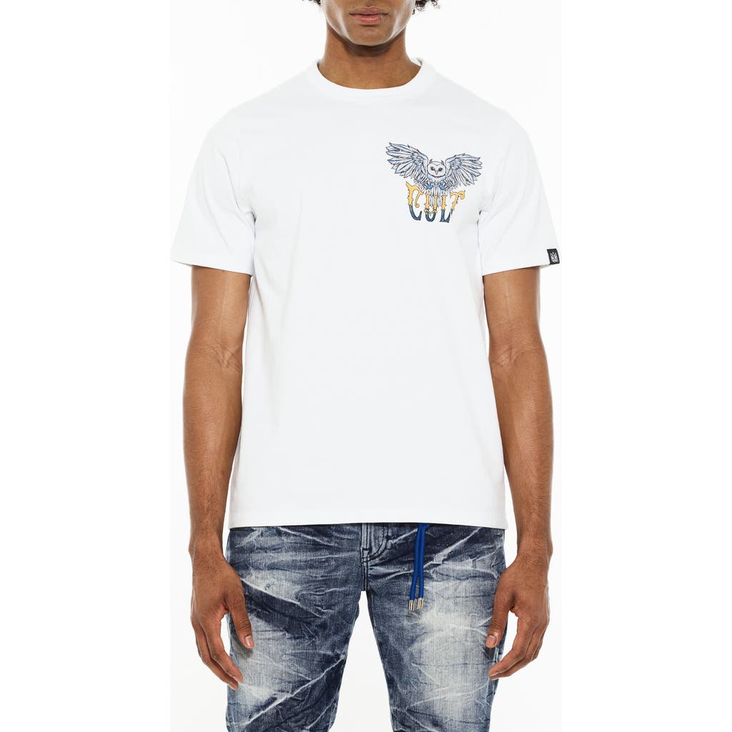 Cult Of Individuality Short Sleeve Cotton Graphic T-shirt In White