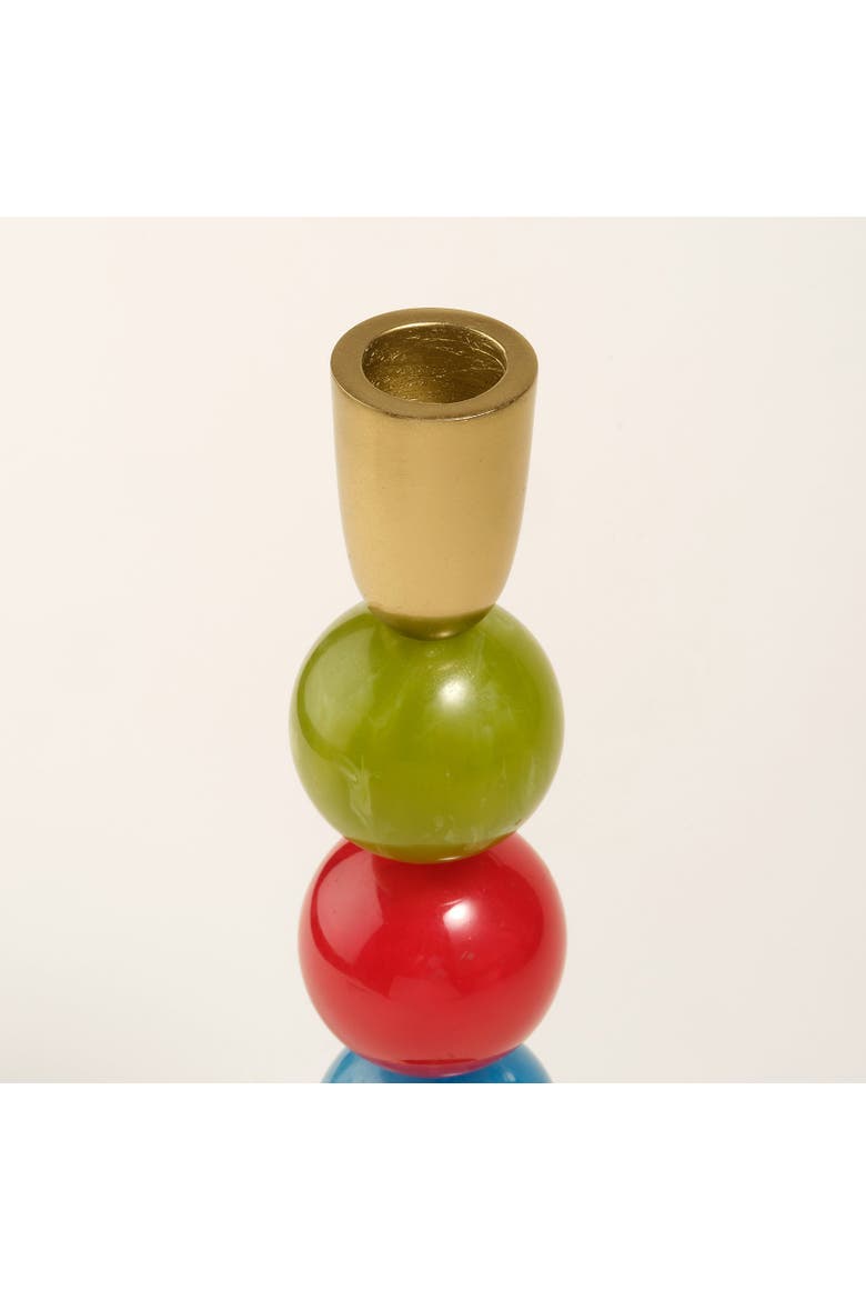 Tanda Aluminum Candlestick 3" x 3" x 10" Ambient Decor, Alternate, color, Multicolor