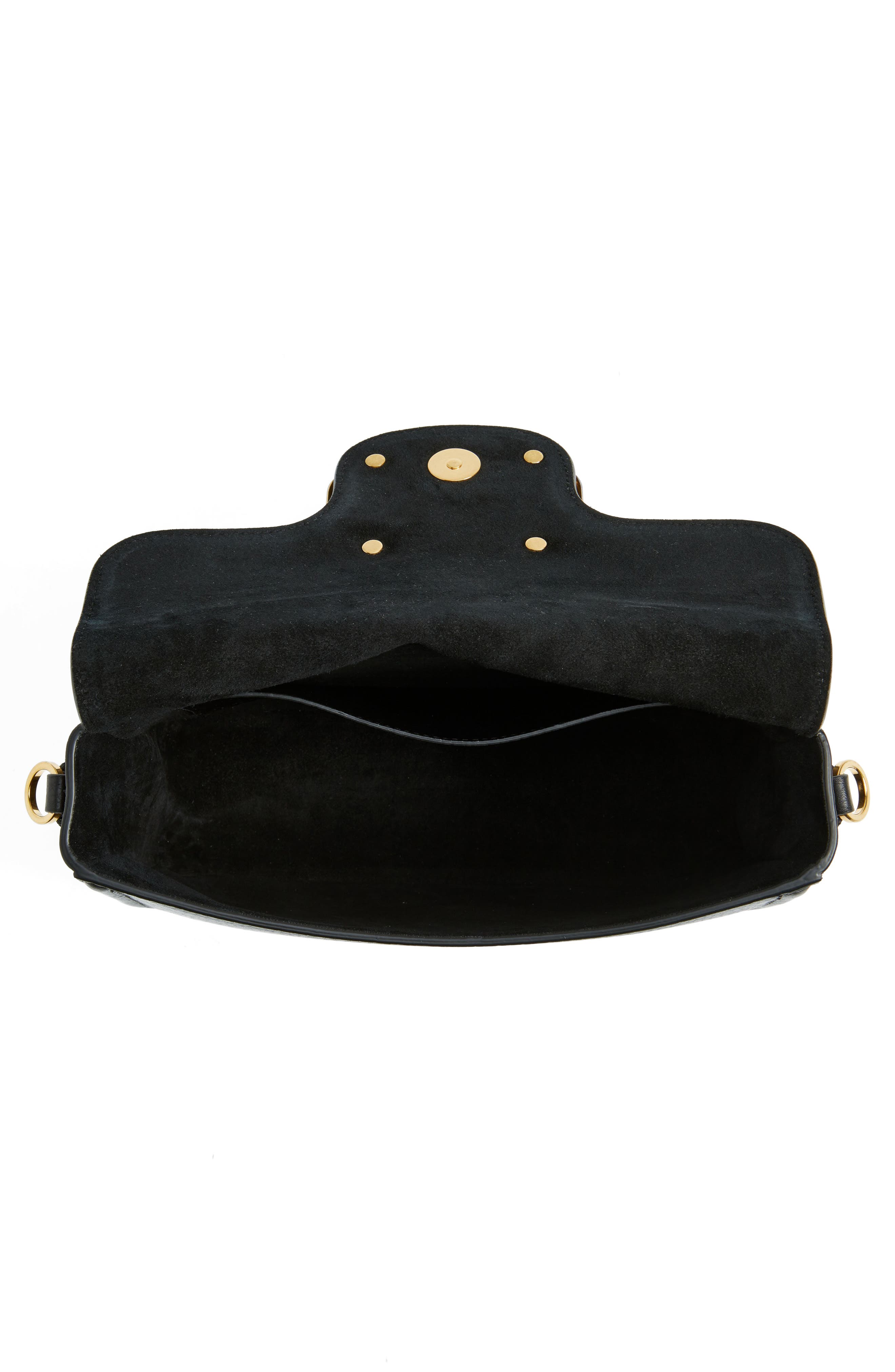 Valentino Garavani Leather Shoulder Bag, Alternate, color, 0No Nero