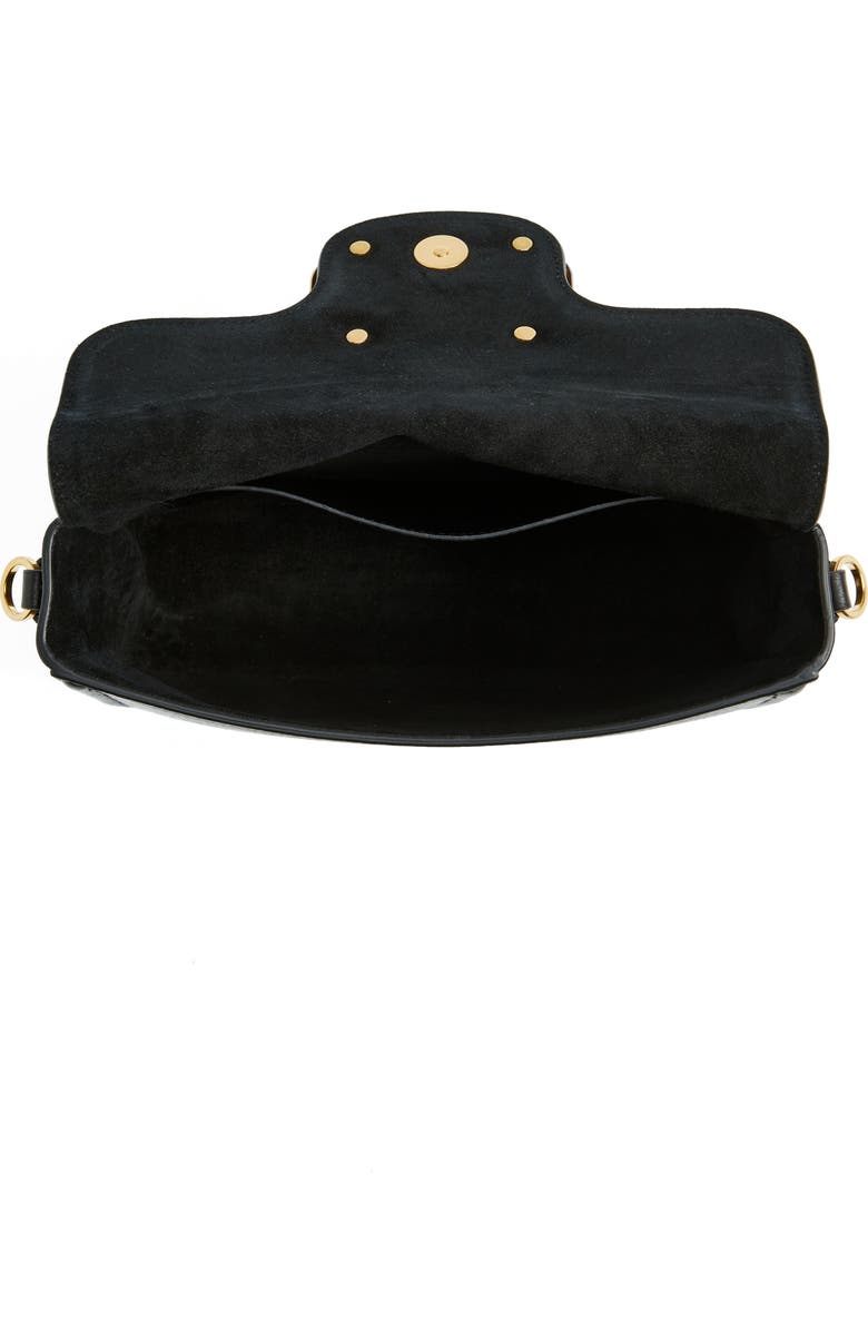 Valentino Garavani Leather Shoulder Bag, Alternate, color, 0No Nero