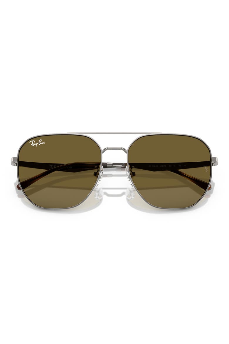 59mm Irregular Sunglasses, Alternate, color, GUNMETAL