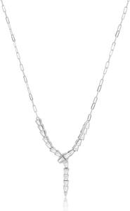 The Lovery Fine Jewelry CZ Snake Lariat Necklace
