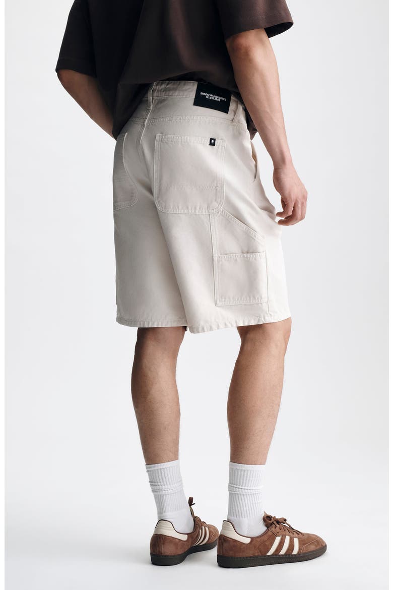 Williamsburg Relaxed Fit Canvas Carpenter Shorts, Alternate, color, CREAM COLORED CANVA