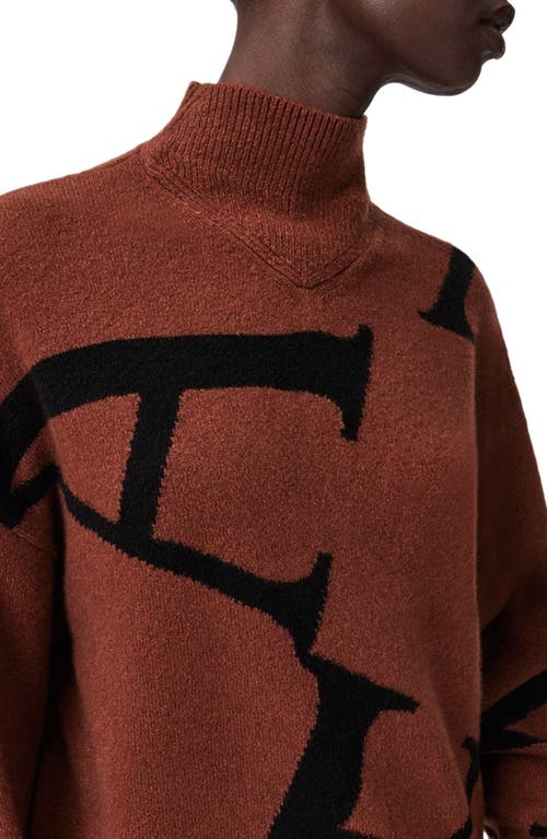 Allsaints A Star Wool Blend Sweater In Brown