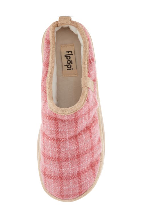 Floopi Plaid Slipper In Pink