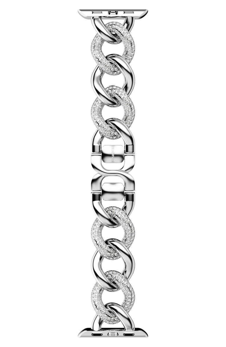 Swarovski Sparkling Chain 20mm Apple Watch<sup>®</sup> Bracelet Watchband, Main, color, Silver