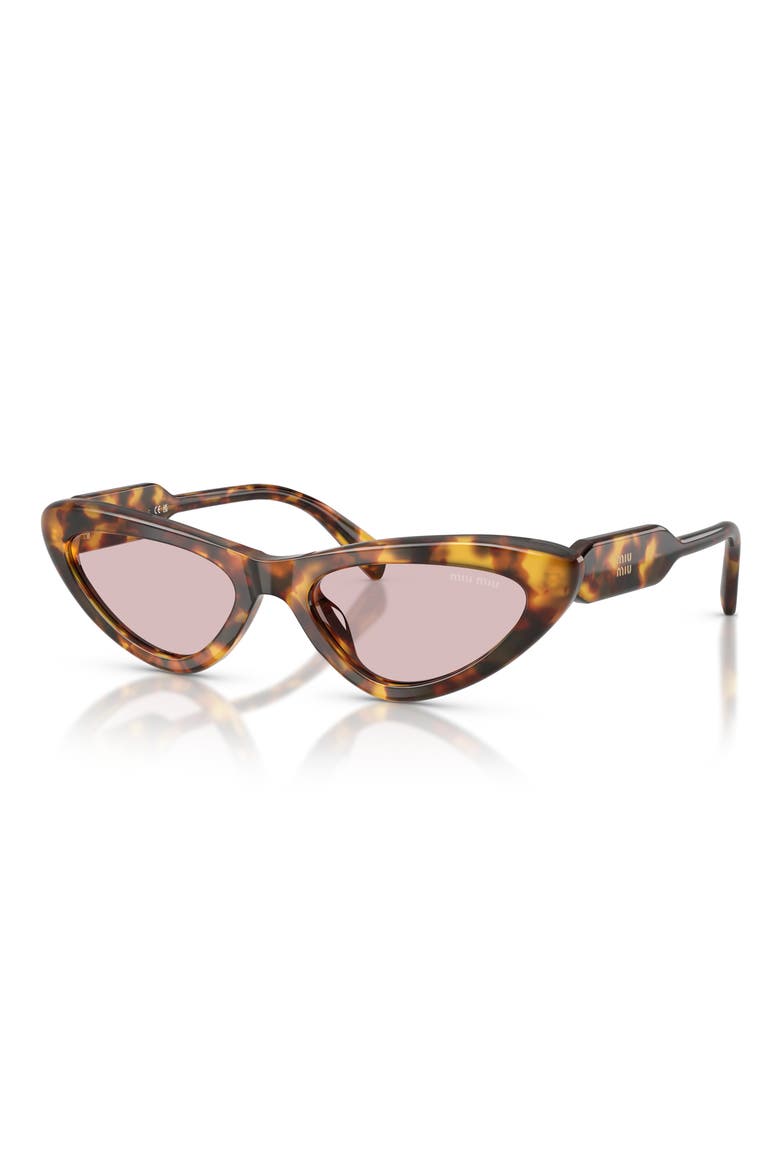 55mm Cat Eye Sunglasses, Alternate, color, HONEY HAVANA / PINK
